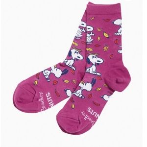 NWT Vera Bradley Peanuts Crew Socks in Fall for Snoopy Size 5-10